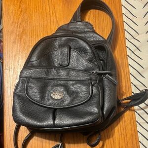 Matt & Nat Black Leather Backpack